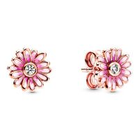 Pandora Rose 288773C01 Oorbellen rosekleurig Pink Daisy Flower - thumbnail