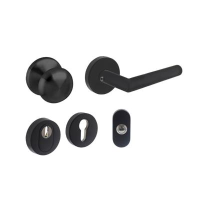 Intersteel Voordeurset rondVurano zwart zonder brievenbus - 0023.405730