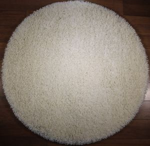 Hoogpolig vloerkleed shaggy Plus 963 5cm hoogte - gebrokenwit 120 cm Round