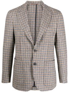 Canali blazer boutonné à carreaux - Marron