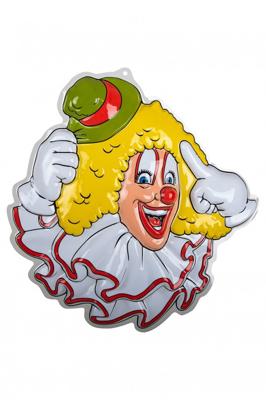 Wanddeco clown groene hoed 50 cm