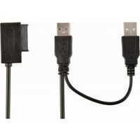 Gembird A-USATA-01 USB SATA 13-pin Zwart kabeladapter/verloopstukje