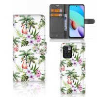 Xiaomi Redmi 10 | Telefoonhoesje | Met pasjeshouder | Flamingo Palms