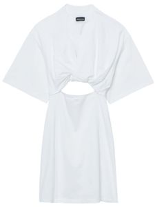 Jacquemus robe courte à découpes - Blanc