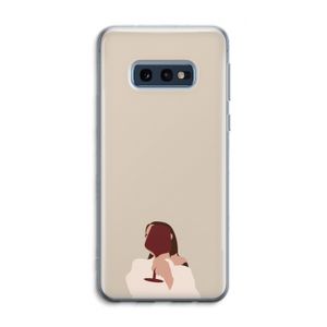 I drink wine: Samsung Galaxy S10e Transparant Hoesje