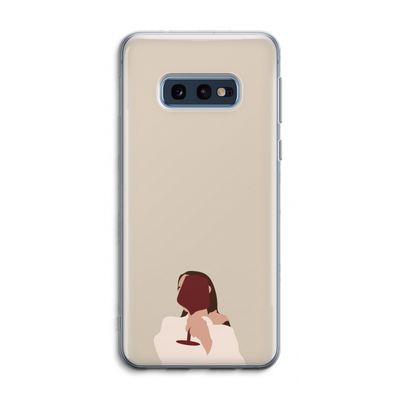 I drink wine: Samsung Galaxy S10e Transparant Hoesje