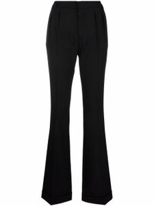 Saint Laurent pantalon de tailleur évasé à plis - Noir