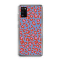 Leopard blue: Samsung Galaxy A41 Transparant Hoesje