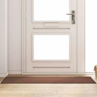 VidaXL Deurmat bruin en zwart 60 x 180 cm polypropyleen en vinyl