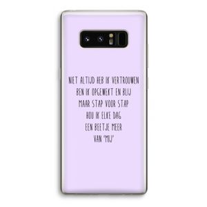 Zelfvertrouwen: Samsung Galaxy Note 8 Transparant Hoesje