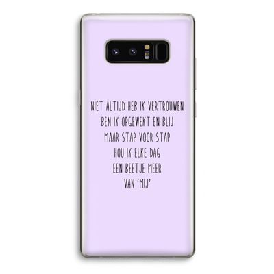 Zelfvertrouwen: Samsung Galaxy Note 8 Transparant Hoesje