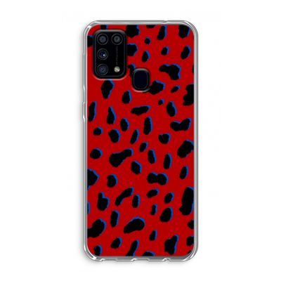 Red Leopard: Samsung Galaxy M31 Transparant Hoesje