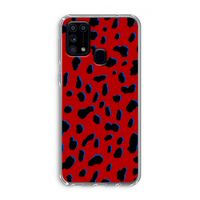 Red Leopard: Samsung Galaxy M31 Transparant Hoesje Red Leopard: Samsung Galaxy M31 Transparant Hoesje