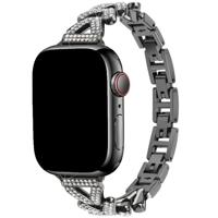 Apple Watch Hart Stalen Schakel Band - Faye Zwart - 44, 45, 46 & 49mm Apple Watch Hart Stalen Schakel Band - Faye Zwart - 44, 45, 46 & 49mm