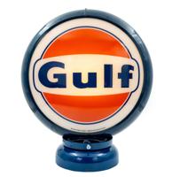 Gulf Logo PVC Benzinepomp Bol met Lampvoet - Blauw/Blauw