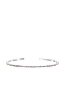 We by WHITEbIRD bracelet torque pavé de diamants - Argent