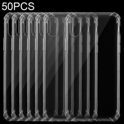 50 PCS uiterst dunne transparante TPU zacht beschermhoes voor iPhone XS (transparant)