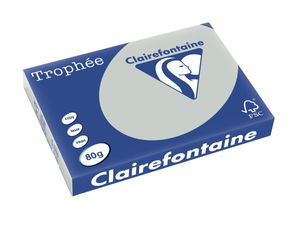 Clairefontaine Trophée Pastel, gekleurd papier, A3, 80 g, 500 vel, lichtgrijs