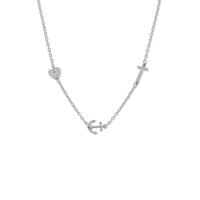 Minimalistische geloof, hoop en liefde ketting - Stainless steel - Zilver