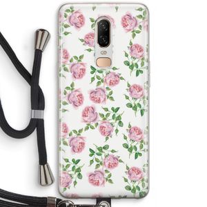 Kleine roosjes: OnePlus 6 Transparant Hoesje met koord