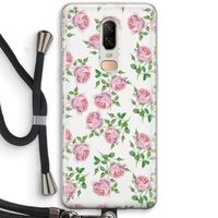 Kleine roosjes: OnePlus 6 Transparant Hoesje met koord