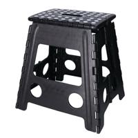Benson Opvouwbaar krukje - zwart - 39 cm - kunststof - tot 120 kg