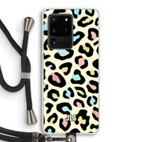 Leopard pattern: Samsung Galaxy S20 Ultra Transparant Hoesje met koord