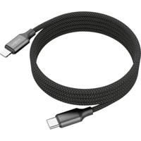 Ansmann 1700-0187 USB-kabel Apple Lightning stekker, USB-C stekker 120 cm Zwart Textielmantel