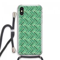 Moroccan tiles 2: iPhone XS Max Transparant Hoesje met koord