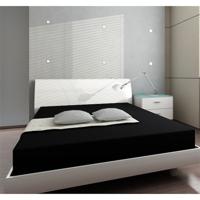 Topper Hoeslaken - Katoen Dubbel Jersey - zwart - 90x200 cm - Zwart - Nightlife - Dekbed-Discounter.nl