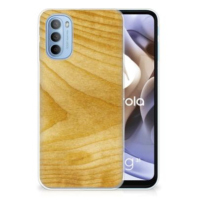 Motorola Moto G31 | G41 | Bumper Hoesje | Licht Hout