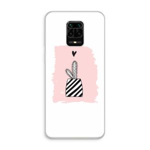 Zwart-wit cactus: Xiaomi Redmi Note 10 Lite Transparant Hoesje