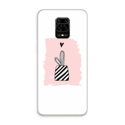 Zwart-wit cactus: Xiaomi Redmi Note 10 Lite Transparant Hoesje