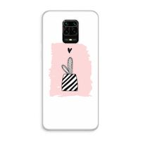 Zwart-wit cactus: Xiaomi Redmi Note 10 Lite Transparant Hoesje