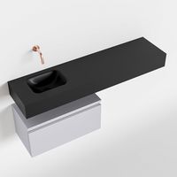 Toiletmeubel Mondiaz Andor | 120 cm | Meubelkleur Cale | Lex vrijhangend wastafel Urban Links | Zonder kraangat