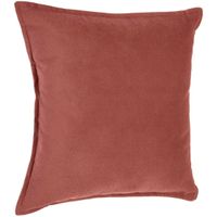 Bank/sierkussens huiskamer Sophia - 45 x 45 cm - steenrood - polyester - met rits