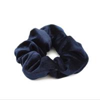 5 pc's Velvet effen kleur elastische Hair Bands paardenstaart houder Scrunchies Tie haar elastiekje hoofdband (donkerblauw)