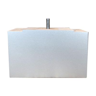 Meubelpoot grijs rechthoek 15 bij 7 cm en hoogte 11 cm van massief hout (M8)