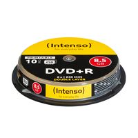 Intenso 1x10 DVD+R 8.5GB 8x Double Layer printable 8,5 GB DVD+R DL 10 stuk(s) - thumbnail