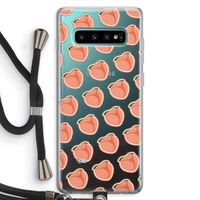 Just peachy: Samsung Galaxy S10 Plus Transparant Hoesje met koord