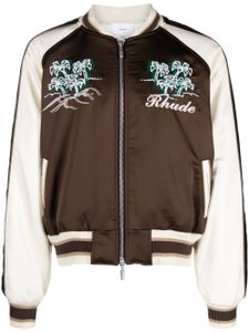 RHUDE veste bomber Souvenir à dragon brodé - Marron