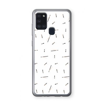 Hipster stripes: Samsung Galaxy A21s Transparant Hoesje