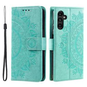 Samsung Galaxy A34 5G Mandala Series Wallet Case - Groen