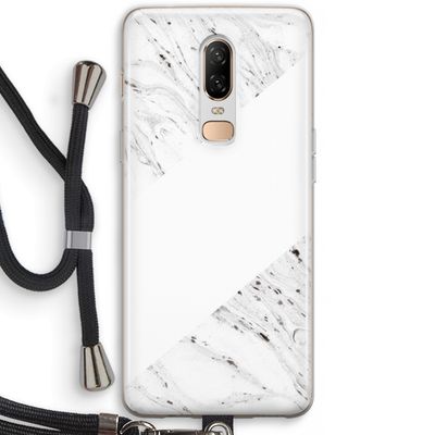 Biggest stripe: OnePlus 6 Transparant Hoesje met koord