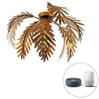 QAZQA Smart plafondlamp goud 45 cm rond incl. Wifi G95 - Botanica - thumbnail