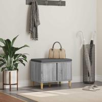 Halbank met kussen met opslag Grijs Sonoma 60 x 38 x 46 cm