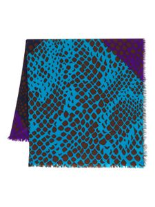 Saint Laurent Pre-Owned foulard à imprimé peau de serpent (années 1980) - Marron