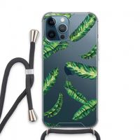 Lange bladeren: iPhone 13 Pro Max Transparant Hoesje met koord