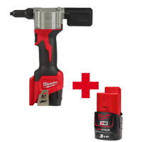 Milwaukee M12 BPRT-201X Accu Subcompacte blindklinknageltang 12V 2.0Ah Li-Ion M12™ in HD Box - 4933464405