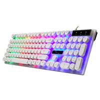 Chasing Leopard G21 USB 104-toetsen waterdichte drijvende ronde punk Keycap kleurrijke achtergrondverlichting mechanisch bedraad toetsenbord lengte: